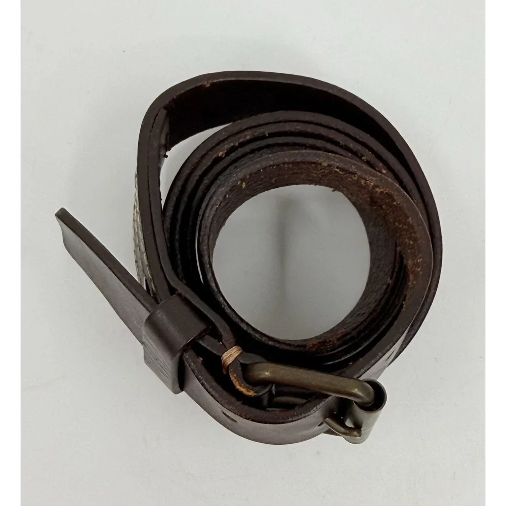 Lands' End‎ Dark Brown Leather Belt Men's Size 44 (52.25